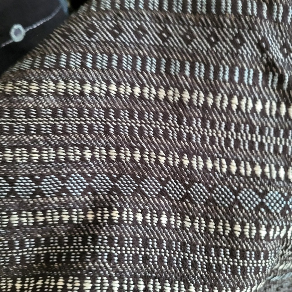 Embroidered Balochi Wool Blend‎ Oversized Shawl 98x36 Black Blue Wrap [644] - Picture 7 of 7